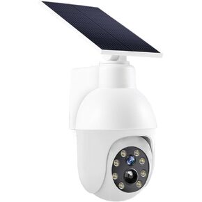 High brightness solar powered analog surveillance sensor light, flashing red light can simulate fake CCTV camera, enhance home security, suitable for porch backyard and parking lot lighting