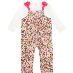 Baby Girls Romper-Viscose Made from Bamboo, Long Sleeve Jumpsuit Infant Coverall Soft Clothes with Snaps