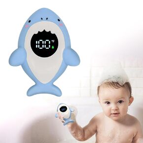 Baby Bath Thermometer Safety, Fahrenheit Instant Read Bathtub Thermometer with LED Display Water Temperature Warning, Baby Bath Floating Toy for Infant