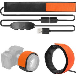 400mm USB Lens Heater Warmer Dew Heater Strip - Stepless Temperature Regulator for Universal Camera and Telescopes Lens Less Than 4.95 inch (125mm) in Diameter