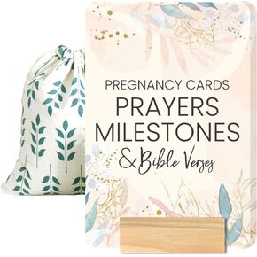 Trimester Pregnancy Must Haves - Pregnancy Journal with Weekly Milestones, Prayer Cards & Baby Bump Tracker, First Time Mom Announcements, 9 Month Calendar, Photo Props Gifts for Pregnant Women