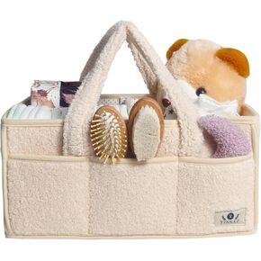 Extra Large Diaper Caddy Organizer - Portable Diaper Caddy with 3 Large Compartments and 6 Pockets - Baby Organizer - Car Diaper Caddy - Baby Caddy Organizer