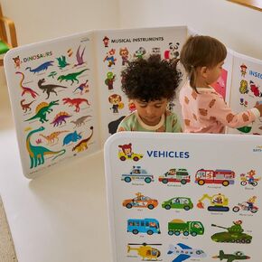 SayHouse Foldable Kids' Play & Learning Board, Interactive Magnetic Board for Toddlers & Kids, Educational Play with Animal & Vehicle Illustrations, Portable & Compact Design, Made in Korea