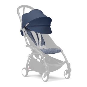 Stokke YOYO 6+ Color Pack, Air France Blue - Textiles Only: Seat Pad, Extendable Canopy & Zipped Back Pocket - Requires YOYO3 Frame (Sold Separately)