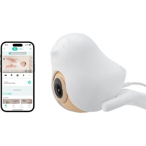 CuboAi Smart Baby Monitor 3 with Floor Stand, 2.5K QHD Night Vision WiFi Camera, 2-Way Audio, Temperature & Humidity Sensor, Lullabies, Sleep Safety Alerts for Covered Face, App Control