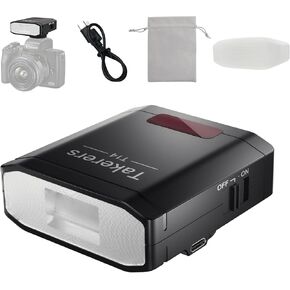 Takerers Camera Flash, Mini Flash Speedlite with GN14, 22 Levels Flash Power, CCT 5600K, M/S1/S2 Optical Control Compatible for Sony/Canon/Fuji/Nikon/Panasonic/Olympus Camera