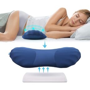 RESTCLOUD Adjustable Lumbar Support Pillow for Sleeping Memory Foam Back for Lower Pain Relief for Sleeping for Bed and Chair