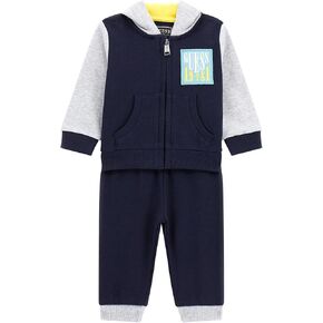 GUESS baby-boys Eco French Terry Sweatshirt and Sweatpants