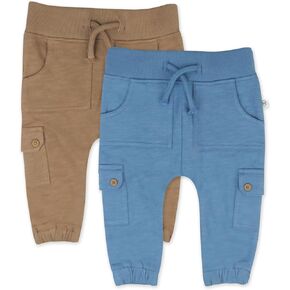 HonestBaby 2-Pack Easy Fit Cargo Sweat Pant 100% Organic Cotton Baby, Toddler, Boys, Girls, Unisex