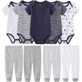 Newborn Baby Clothes Set Short Sleeve Baby Boy pants Baby Girl bodysuits Baby Layette Sets 0-3 Months