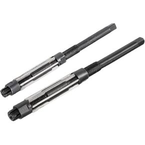 uxcell 2pcs 13.75-15.25mm, 12.75-13.75mm Adjustable Hand Reamer HSS H8 6 Straight Flute Milling Cutter Tool