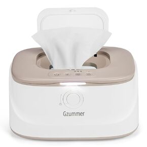 Baby Wipe Warmer, Innovative Spring & Child Lock Design, Large Capacity Wipes Dispenser, Fast Heating, 3 Modes of Temperature Heating Control, Diaper Wipe Warmer with Night Light (White)
