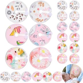 Yungyan 24 Pieces G Tube Covers Reusable Feeding Button Pads Soft G Tube Button Pads Washable J Tube Covers Nursing Breast Pads for Kid Baby Breastfeeding Care Supplies