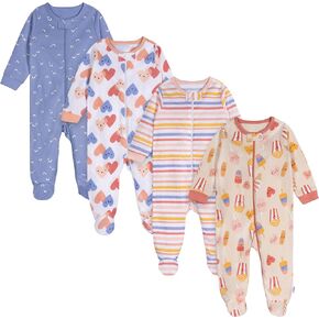 العلامة التجارية Baby-Girls 4-Pack Sleep 'n Play Footi Multi Pack in Kuwait