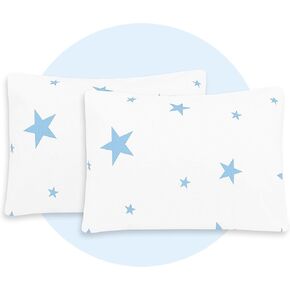 Ruili Toddler Pillowcase 16x22 Kids Pillowcase, Soft Breathable Pillow Protector Machine Washable Envelope Closure, 2 Pack Waterproof Travel Pillowcases for Girls Boys (Pink Heart)