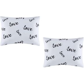 2 Love Print Toddler Travel Pillow Cover 15" x 20" with Zipper Closure Small Rectangle Pillow Case