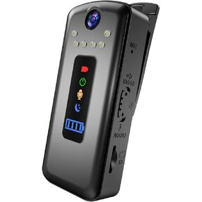 SPIKECAM Body Camera with 360° Rotational Strong Clip, 8-Hour Battery Life, Small Body Cameras with Audio Video and Night Vision for Personal Security, and Wearable Bodycam Camera with Sound (128GB)