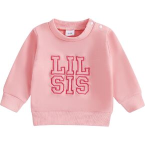 Eadrioss Toddler Baby Boy Girl Clothes Embroidered Big Brother/Sisther Little Bro/Sis Matching Outfit Sweatshirt Shirt Tops
