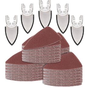 Aoozy 145 Multi Tool Sandpaper Kit for Most Oscillating Tool Sanding Pads, Compatible With Most Bosch/Dewlta Brands, Multiple Grits Available Suitable for Sanding in Confined Work for Sanding Wood etc