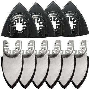 10pcs أدوات التذبذب تفاصيل مجموعة منصات الصنفرة ، وسادات الصنفرة 4pcs مثلث و 6 مساءً وسادة الرمال الأصبع in Kuwait