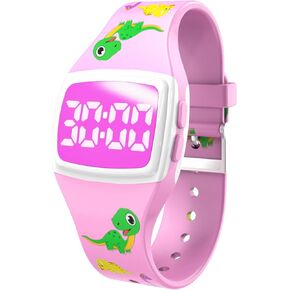 711TEK Toddler Potty Training Watch for Girls – Magnetic Rechargeable Potty Reminder for Kids, Fun Timer Alerts, Waterproof Potty Watch, Soft Adjustable Strap for Stress-Free Potty Training (Pink)