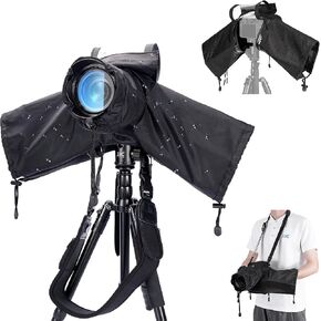 Upgraded Camera Rain Cover Raincoat Sleeve Gear for Canon EOS R100 R10 R8 R7 R6 Mark II R5 Rp R Rebel T8i T7i T7 SL3 Sony A7RV A7IV A7SIII A6700 A6600 A6400 A6100 A6000 A7CII A7CR Fujifilm X-T5 X-S20