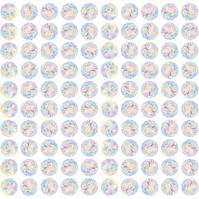 100 Pcs Circle Window Decals for Bird Strikes - Anti-Collision Window Decals Window Stickers for Birds Non Adhesive Vinyl Window Clings Reusable Rainbow Window Stickers for Glass Decorate Supplies