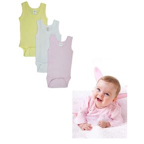 Bambini Girls Tank Top Onezies (Pack Of 3)