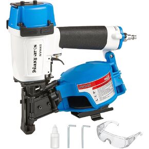 Maxparts Coil Roofing Nailer NVH45 15 Degree 7/8-Inch to 1-3/4-Inch Round Head Coil Nails for Wooden House Roof Building Light Blue Color