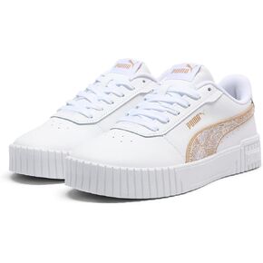 PUMA Women's Carina 2.0 Sneaker, Textile White-Prairie Tan, 11