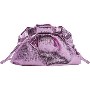 ANKOMINA Women Cloud-Shaped Dumpling Bag Fashion Ruched Crossbody Bag Cell Phone Clutch Purse Clip Shoulder Handbag