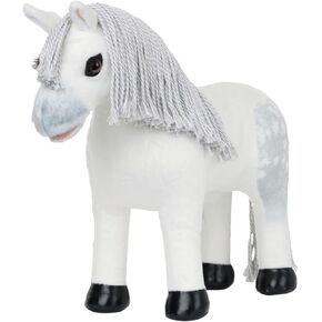 Lemieux Toy Pony - Coco Bongo Champion Show Pony - Gray Plaitable Mane & Tail - حوافر براءات الاختراع - حافلة محفوظة/مستقرة قابلة للانعكاس - Ages 3+ - عرض Pony White - حجم واحد