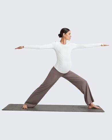 G4Free BareFeel Maternity Yoga Pants Pregnancy Slacks Over the Belly | Bump-Friendly Coverage,Wide Leg Design,Lycra Blend,Extremely Soft,Skin-like Touch,for Work Casual Wear in Saudi Arabia