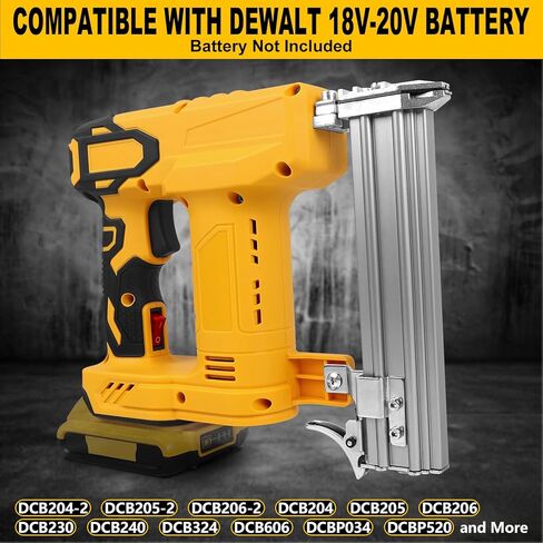 18 Gauge Brad Nailer Cordless for DEWALT 20V Battery (No Battery), 2 in 1 Electric Staple Gun/Nail Gun Battery Powered with 2000 Nails for Wood, Drives up to 1-1/4 in Nails and Crown 1/4 in Staples in Kuwait