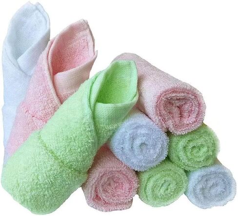 9 PCS Washcloths ، 10''x10 '' uSSORBOBENT BABY WASH CLOTH for NEWBORN - مناشف الوجه الطبيعية الناعمة ، والطفل المولود الجديد والأطفال الصغار ، والمناديل ، والرضع الأساسية ، وسجل الأطفال كدش. in Saudi Arabia