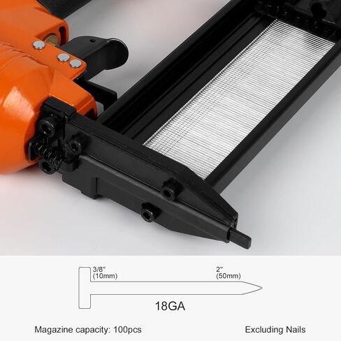 Pneumatic Brad Nailer, Nail Gun, Accepts 18 Gauge 3/8 to 2 Inch Brad Nails in Saudi Arabia
