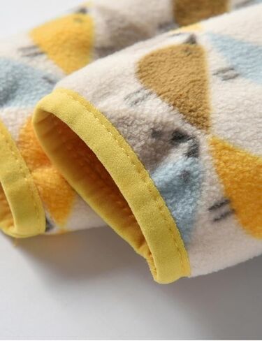 Toddler Printed Polar Fleece hooded Jacket Baby Boys Girls Kids Winter Warm Spring Autumn Outerwear Soft Lightweight in Kuwait