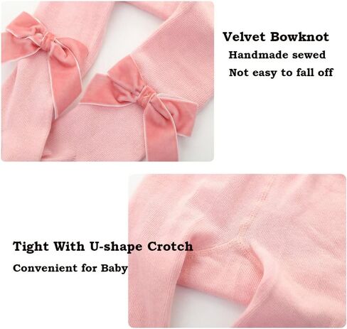 Newborn Baby Girls Tights Infant Toddler Girls Leggings Velvet Bowknot Warm Cotton Stockings Pant Baby Tight Socks in Kuwait