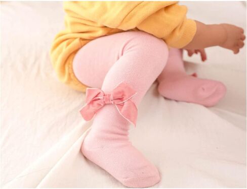 Newborn Baby Girls Tights Infant Toddler Girls Leggings Velvet Bowknot Warm Cotton Stockings Pant Baby Tight Socks in Kuwait