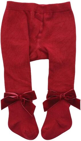 Newborn Baby Girls Tights Infant Toddler Girls Leggings Velvet Bowknot Warm Cotton Stockings Pant Baby Tight Socks in Kuwait