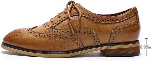 Mona flying Women's Comfortable Wingtip Oxfords Brogue Saddle Lace-up Leather Shoes for Ladies in Saudi Arabia