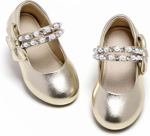 Otter MOMO Toddler/Little Girls Mary Jane Ballerina Flats Shoes Slip-on School Party Dress Shoes in Kuwait