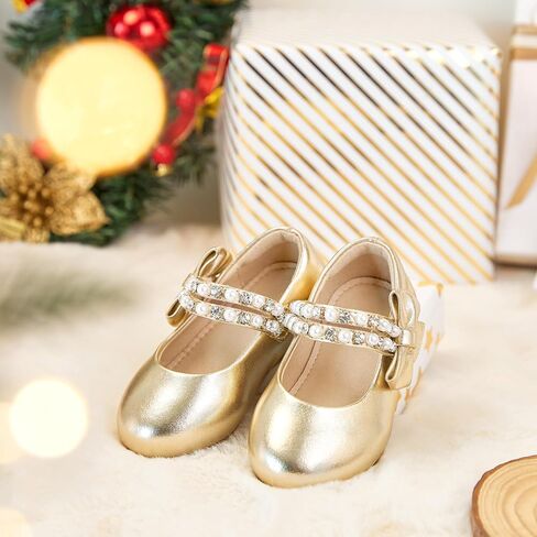 Otter MOMO Toddler/Little Girls Mary Jane Ballerina Flats Shoes Slip-on School Party Dress Shoes in Kuwait