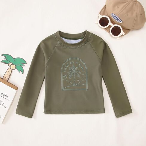 Toddler Baby Boys Swimsuit Trunk Rashguard Set 2pcs Swimwear Bathing Suit Long Sleeved Sunsuit Swim Shirt UPF 50+ in Saudi Arabia