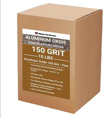 وسائط تفجير رمل أكسيد الألومنيوم - 150 حصى - غرامة (10 رطل) in Kuwait