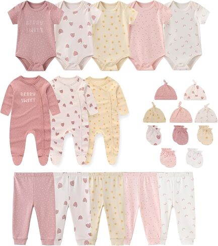 Unisex Baby Boy Girl Clohtes Pants Sets 23 pack Cotton Casual New born Clothing Comfort Infant Birthday Outfit in Kuwait