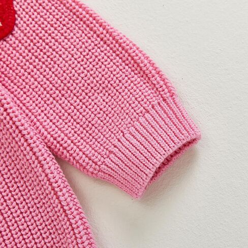 Suolongsama Big Sister Little Sister Matching Outfits, Toddler Baby Girl Knit Chunky Sweater Sweatshirt Warm Winter Clothes in Kuwait