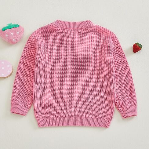 Suolongsama Big Sister Little Sister Matching Outfits, Toddler Baby Girl Knit Chunky Sweater Sweatshirt Warm Winter Clothes in Kuwait