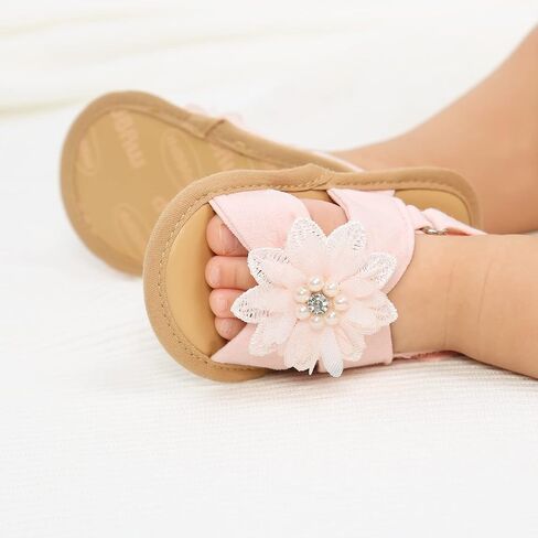 Infant Baby Boys Girls Summer Sandals Party Wedding Dress Flats Shoes Newborn Crib Shoes First Walkers Prewalkers 0-18 months in Kuwait