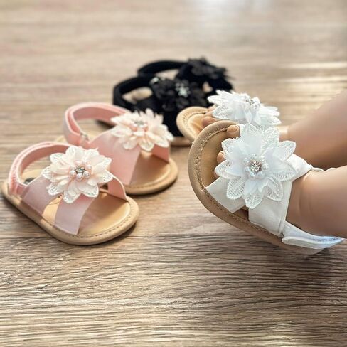 Infant Baby Boys Girls Summer Sandals Party Wedding Dress Flats Shoes Newborn Crib Shoes First Walkers Prewalkers 0-18 months in Kuwait